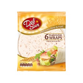 Deli Sun 6 Plain Flour Tortt.Wraps 24Cm
